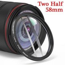 프리즘 필터 CPL ND UV 디지털 렌즈 특수 효과 사진 액세서리 캐논 휴대폰 58MM, 58mm Two Half