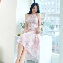 수입상품 홀터나염롱원피스 파티 데이트 데일리 기념일 하객 바캉스룩
