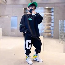 니치위 초등학생 라운드넥 맨투맨 긴바지 남아 상하세트 캐주얼 투피스