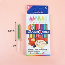 기념일 생일 파티 무지개초 생일초 레인보우 포토존 프로포즈 칠순 양초 환갑 특이한, 컬러풀 캔들 3종세트[6입/케이스] 18입