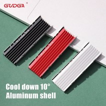 전기라디에이터 방열기 캠핑용라디에이터 gudga nvme ssd 라디에이터 알루미늄 방열판 냉각 패드 ngff m.2 2280 솔리드 스테이트 하드 디스크 열 냉각기 과거 m2, 빨간색을 두껍게 하다