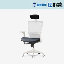 GG 장수메쉬B형 대 올흰사출 흰색 사무용 공시생 의자, 화이트