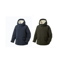 코오롱스포츠 여성 램스 퍼 필드 다운 하이라인 S 다크카키 차콜네이비 양모퍼 후드 점퍼 TVJDW20662 DKH CNA