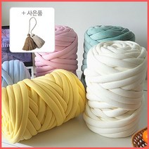 벨벳 자이언트얀 1.1kg 핸드니트 핑거니팅 루피 망고실 씬 자이언트얀실 빅얀 손뜨개질 가방 방석 만들기, 01.벨벳_밀크