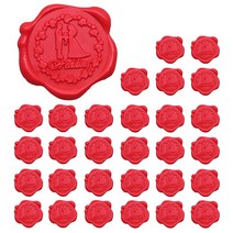 미화부장 완제품 실링 왁스 씰링 왁스 씰왁스 편지 초대장 청첩장 스티커 30P, wedding, 레드