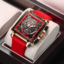 LIGE 2021 New Mens Watches 남성용 탑 브랜드 럭셔리 방수 쿼츠 스퀘어 시계 날짜 스포츠 중공업 시계 남성 + 박스 Reloj Hombre