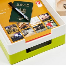 상세정보참조 책상 문서 서류 이면지 정리 적층 보관함, 색상, 그린