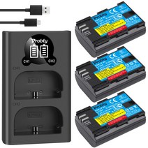 배터리 카메라용 밧데리 Canon LP E6 LP-E6 배터리 2650mAh 5D Mark II IV 80D EOS 5Ds 5DSR 카메라, 07 3Battery withcharger