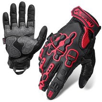 밀리터리용품 ZUNE LOTOO Touchscreen Tactical Gloves Full Finger Black Red Safety Work with TPR Impact Prot, Medium, Red zag6 풀 핑거