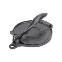 드립커피머신 사무실커피머신 원두커피기계 Tortilla 프레스 메이커 알루미늄 합금 DIY 수동 옥수수 Tortillas 도구 긴 핸들 녹슬지 않는 주방 요리, Black 16cm