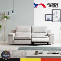 [쉐우드가구] [롯데혜택가]로하스 3인용 벨기에 TERMOLST 초극세사 패브릭 전동 리클, 색상 / 타입:블루 / 리클라이너 좌형