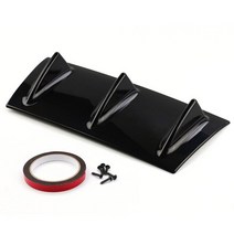 14 인치 ABS 유니버셜 리어 범퍼 립 섀시 디퓨저 스포일러 상어 3 핀 스타일 보호 RS-LKT025S, 02 Black