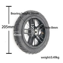 전동킥보드 배터리 타이어 6mm 8mm 10mm 내부 구멍 양질 휠 200x45 휠 앰프가있는 8 인치 캐스터 휠 튜브 오토바이 부품 전기 스쿠터