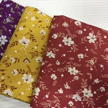 앤패브릭 면원단 탱고플라워 3color 패브릭 원단, 레드