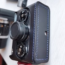 카메라 가방 handwork photo 가죽 소가죽 바디 박스 케이스 롤라이 35 35t 35s 보호 슬리브 쉘, 블루 라인