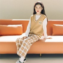[더데이걸즈] 더데이걸 SH03 보들 따뜻 기모 체크팬츠 TGTA22W02