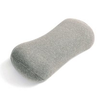 JEMA 메모리 폼 요추 지지 베개 사무실 의자 자동차 침대용 허리 통증 완화용 무릎 아래 다리 휴식 머리 받침대, Grey