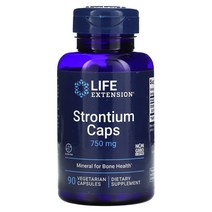 라이프 익스텐션 스트론튬 스트론티움 750mg 90캡슐 Strontium Caps 미네랄, 1개