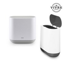 비블코리아 일립스 원터치 틈새 휴지통, 블랙, 1개