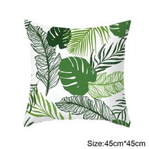 인공 열대 야자수 잎 하와이 파티 여름 정글 웨딩 생일 홈 테이블, 33 1pc pillow case 4