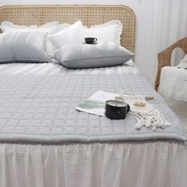 이즈베딩 마이크로 선염 린넨 마 워싱 여름패드 여름 침대패드 (SS/Q/K), 30cm이상고무밴드추가(문의남겨주세요), 그레이