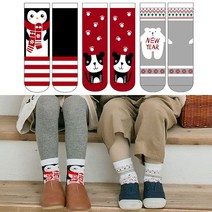 투에스벅 크리스마스 아동양말 3P 해피뉴이어 3세-12세