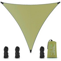 삼각 썬쉐이드 햇빛 가리개 방수 천막 UV 블록 자외선 차단 썬가드 옥상 가림막 캐노피, 4x4x4m 카라비너, 그린