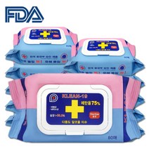 클림 알콜 알코올 에탄올 75% 살균 제균 방역 세정 소독티슈 물티슈, KREAM 소독티슈 80매 10개