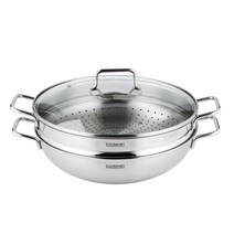 쿡에버 스테인레스 버라이어티웍 32cm 스텐냄비 2단찜기 통3중웍, 단품, 단품