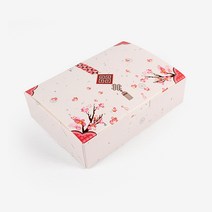 추석송편포장 떡상자 복주머니상자 송편포장용기 선물상자, 100개, 매화한과 떡상자(소)
