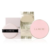 라뮤즈 스킨 프로텍션 글로우 쿠션 (본품+리필), 21호 라이트베이지