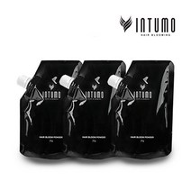 [인투모] 신개념 3초 흑채 파우더(파우치형) 3개 블랙/브라운, 파우치형(브라운)