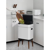 2칼 센서 휴지통 쓰레기통 인테리어 업소용 사무실무소음 자동 주방 대형 다용도 냄새차단, H