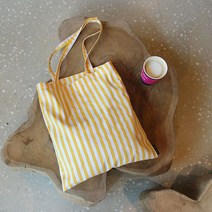 [천삼백케이] [140스푼] 에코백 - Yellow Stripe EcoBag