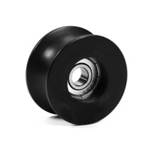 MroMax 나일론 플라스틱 풀리 U자형 그루브 휠 8x40x20mm 가이드 베어링 레일 볼 기계 장비 문 및 창문 운전용 블랙 1개 USA 미국