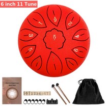 6inch Steel Tongue Drum Set Mini Hand Pan ith Drumstick Carrying Bag Percussion Musical Instruments, 08 6 inch 11 Tune