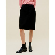 헤지스 여성 22FW 블랙 단색 스커트 HSSK2D793BK