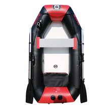 페달 패달 카약 보트 낙시 고무 2인승 카누 모험 낚시 풍선 단일 175M PVC 내마모성 접이식 로잉 패들과 팽창기, blackred
