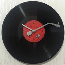 레코드 LP판 벽시계 카페 복고풍 레트로 선물용 탁상시계 감성 인테리어, 산업용