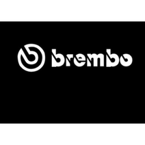 Brembo 스티커, 화이트, 가로 30cm x 세로 7.3cm, 1개