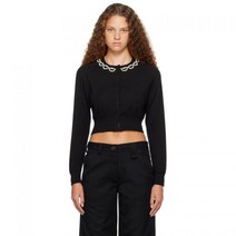 Simone Rocha 시몬 로샤 블랙 크롭 가디건