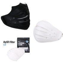 후아마스크 오펜가드 미세먼지 황사 자전거 KF94 패션 마스크 블랙, 1세트, 1개