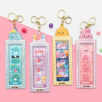 애니멀 4컷 포토 키링 4종1세트 인생네컷 보관 포카홀더 가방 자동차 열쇠고리, 3000레이지스타4컷포토키링 4종1세트, 상세페이지 참조