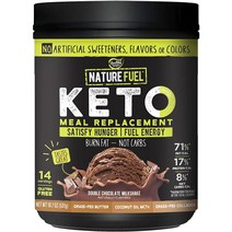 네이쳐 퓨얼 케토 식사 대용 더블 초콜릿 밀크셰이크 맛, 531g, 1개, 531g