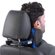 똑여사 차량용 목쿠션 자동차 목베개 목받침 메모리폼 쿠션, 목쿠션 블랙