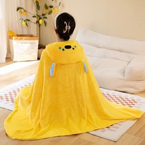 똑딱이 담요 집순이 입는담요 토끼 사슴 후드 망토