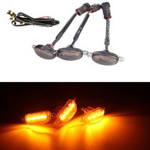 포드 F150 250 악세사리 액세사리 부품 3pcs 12v 4led ford f-150 f150 2010-2018 프론트 그릴 그릴 led 자동차 라이트 연기 랩터 스타일, 블랙 3 in 1, 분홍색