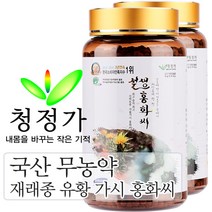 청정가 영농조합법인 국내산 무농약 홍화씨 2달분량 재래종 설생홍화씨 분말 2개입 세트