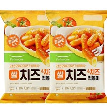 풀무원 쌀치즈 떡볶이 398gx2 치즈떡볶이 냉동떡볶이, 2개