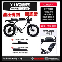 2인승전기자전거 전동자전거 여성용 소형 고급, [super73-Y1 스포츠] 블랙, 48V, 36Ah, 1개